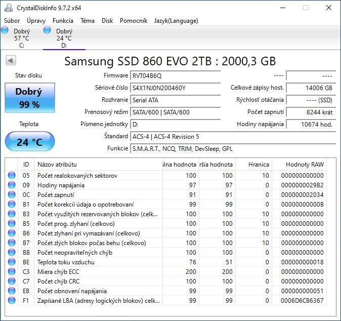SSD Samsung 860 EVO 2TB 2,5" - 3
