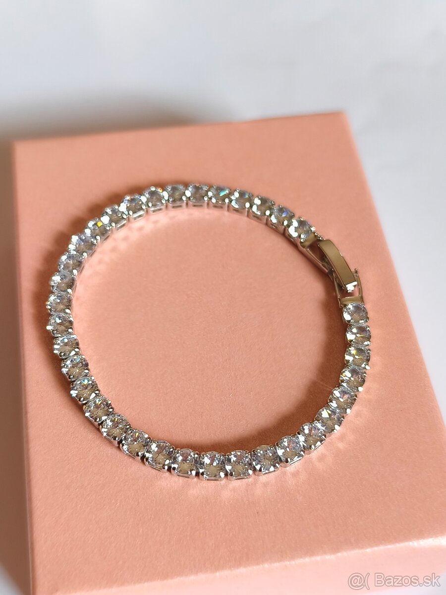 Tenisový náramok striebro 925 - 3