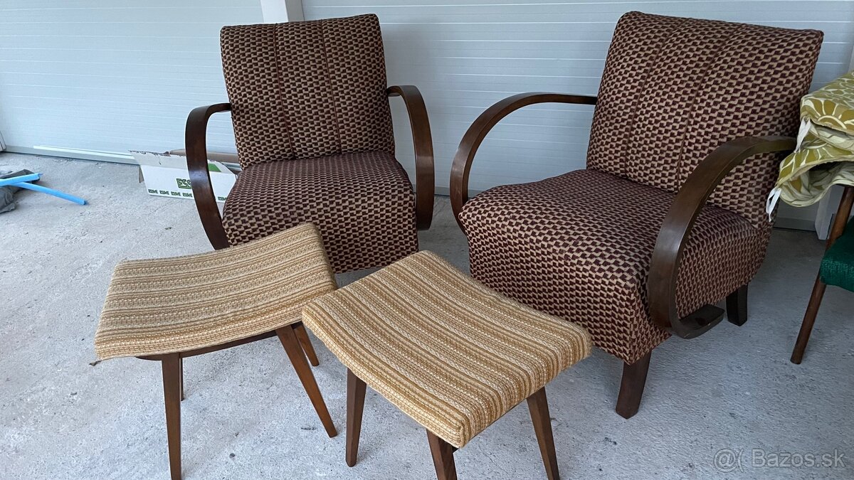 Halabala kresla + taburetky - 3