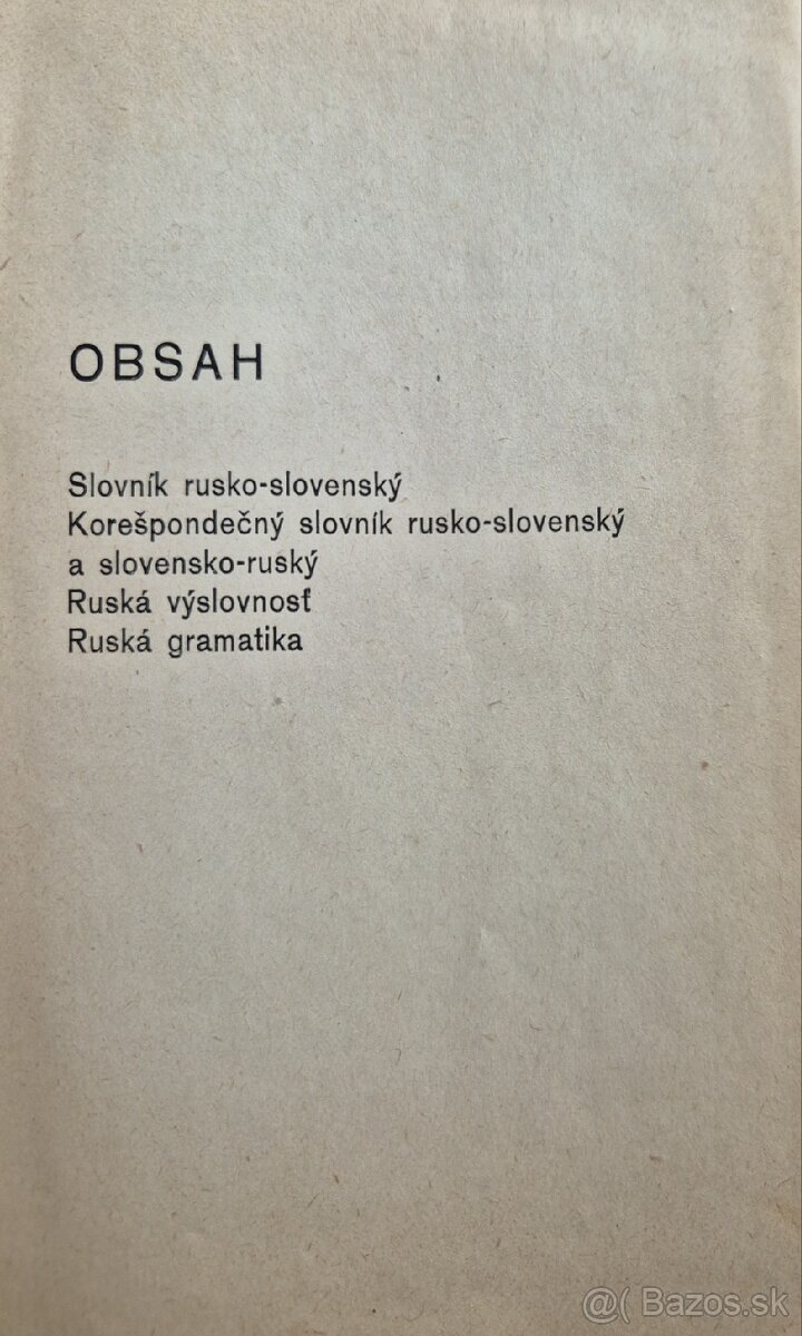 Slovník Slovensko-ruský 1944 - 3