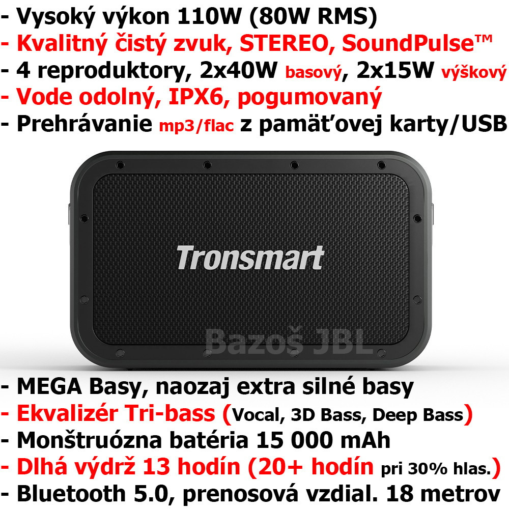 NOVÝ Bluetooth reproduktor Tronsmart Force Max 80W - 3