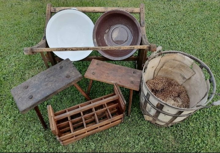 RETRO Hrnce Stojan Kôš Sud Demižón Lavice Hokerlík Dvere Váh - 3