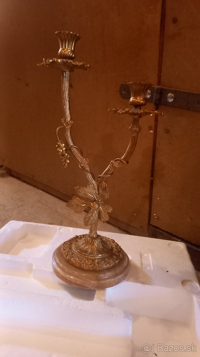 Mosadzný telefón.svietnik pokladňa. - 3