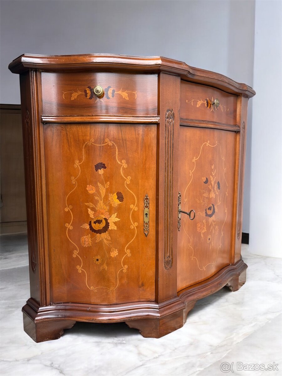 Intarzovaná rustikálna komoda, S120xV87xH37 - 3