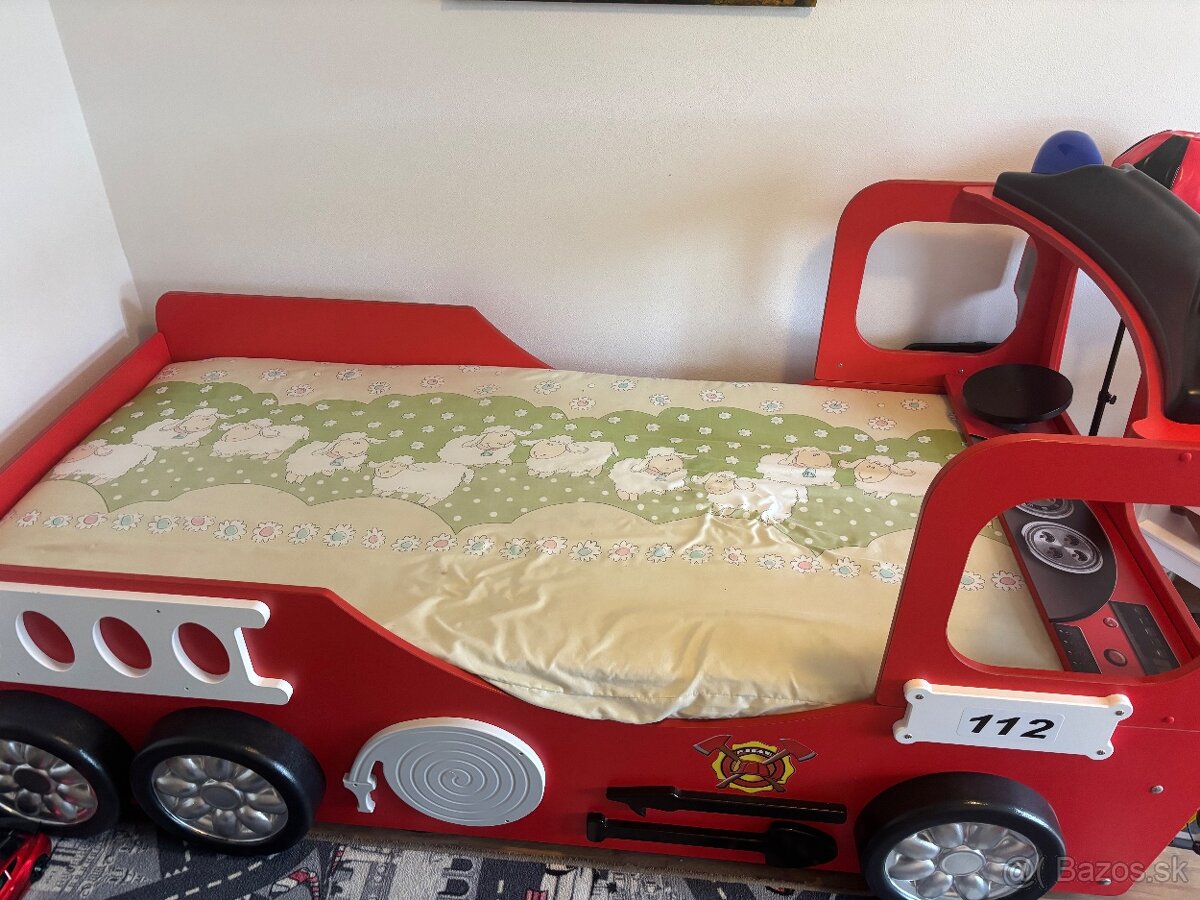 Detská posteľ - Hasické auto - 3