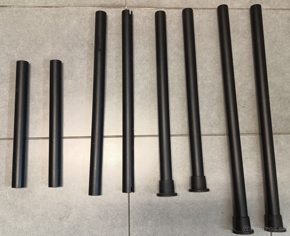 čierne trubky, rúrky, clampy, ramená na bicie - 3