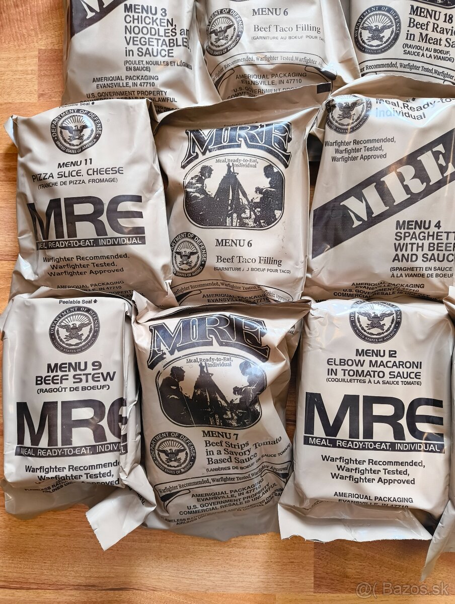 MRE Americkej Armády rôzne menu - 3