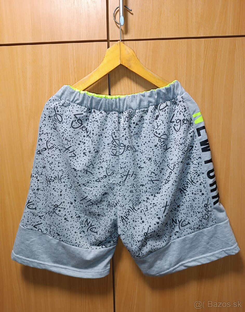 Voľnočasové šortky s graffiti vzorom NEW YORK - 3