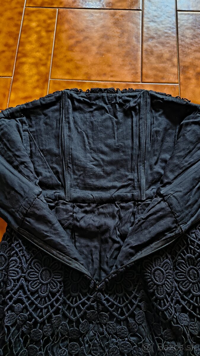 Kratke cierne saty, xs - 3