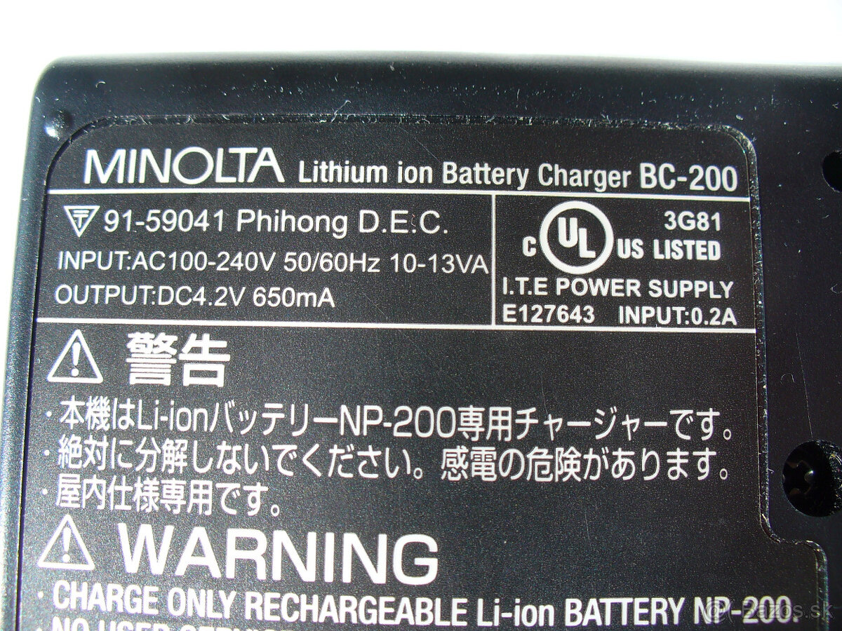 Minolta BC-200 nová nabíjačka - 3