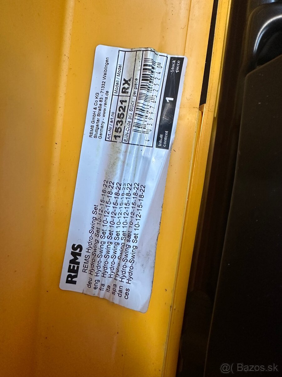 Ohýbačka rúr REMS Hydro-Swing set 153521 - 3
