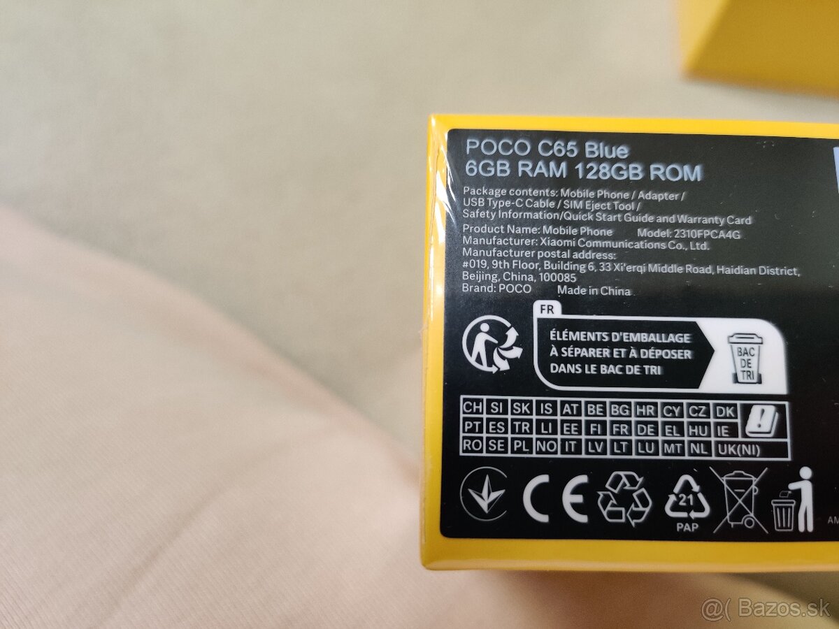 Xiaomi Poco C65... 6gb/128gb+micro SDHC... Modrá metalíza. - 3