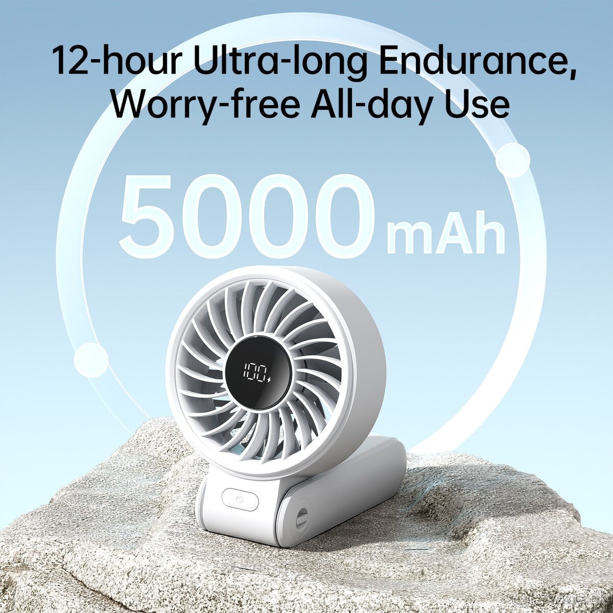 Ventilátor do ruky RUŽOVÝ JisuLife Handheld Fan Life7 - 3