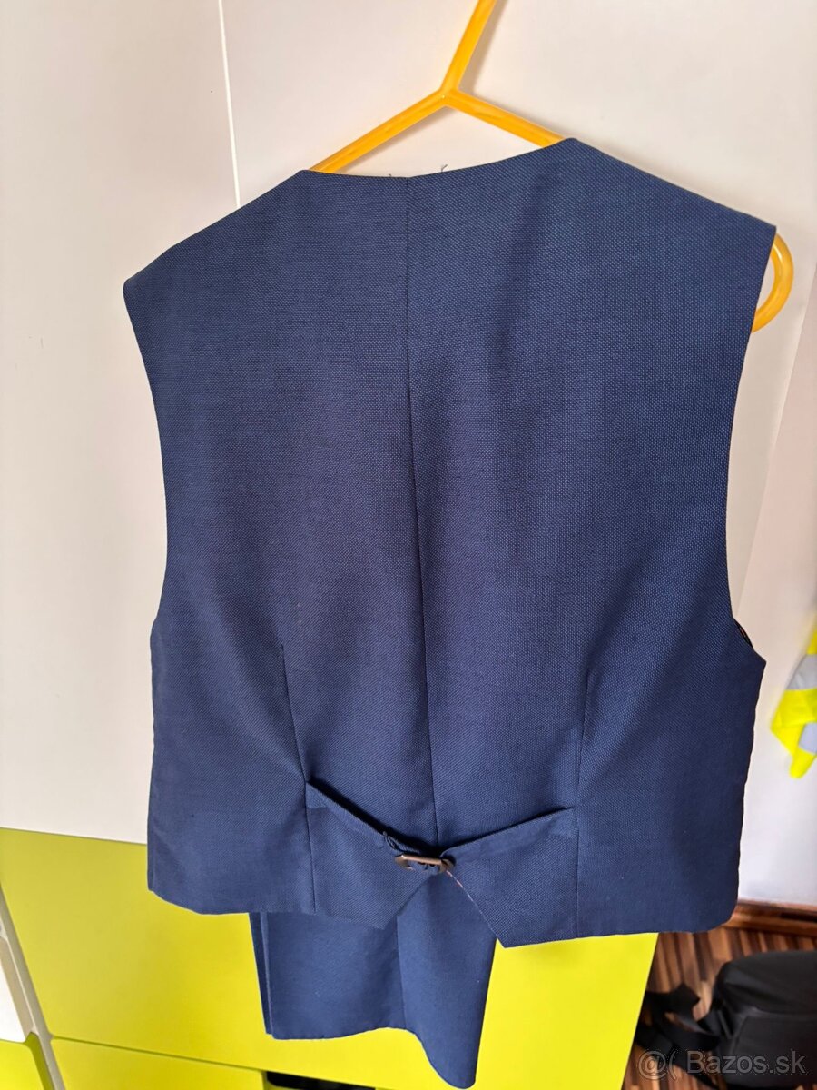 clapčenské nohavice + vesta 134 - 3