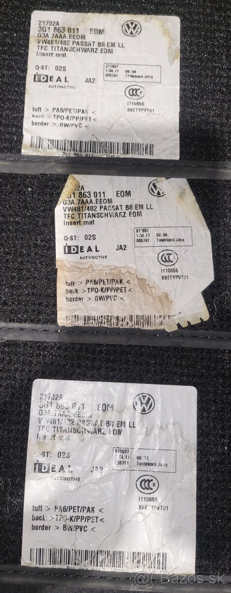 Koberce na VW Passat B8 - 3