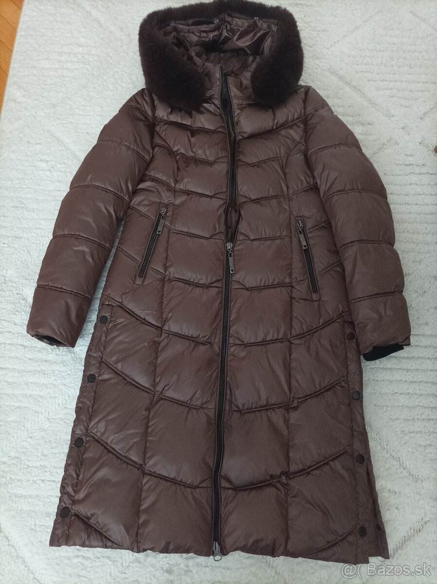 Dlhá prešívaná bunda s kapucnou - 3