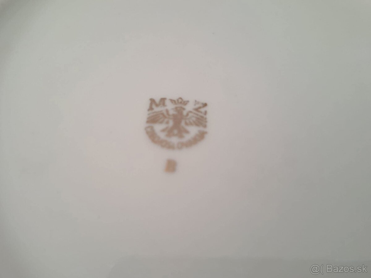 2x Ozdobné talíře, značeno, Porcelánka Moritz Zdekauer - 3