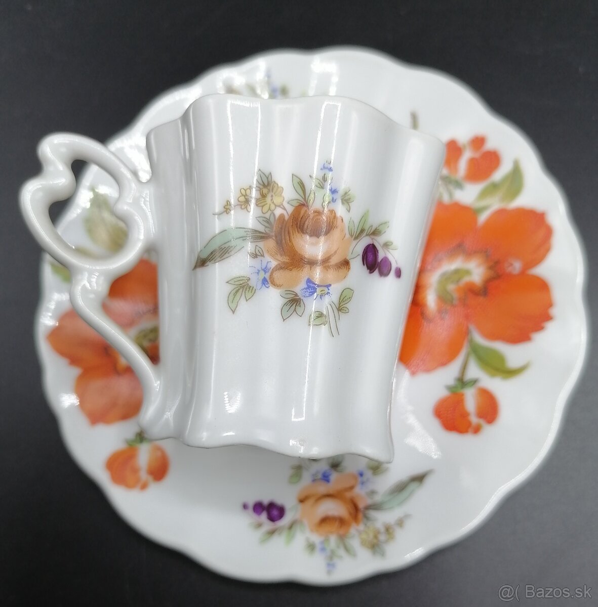 Šálky s podšálkami, porcelán - 3