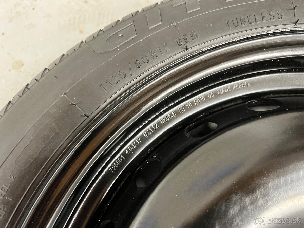 BMW tenká rezerva 5x112 R17 - 3