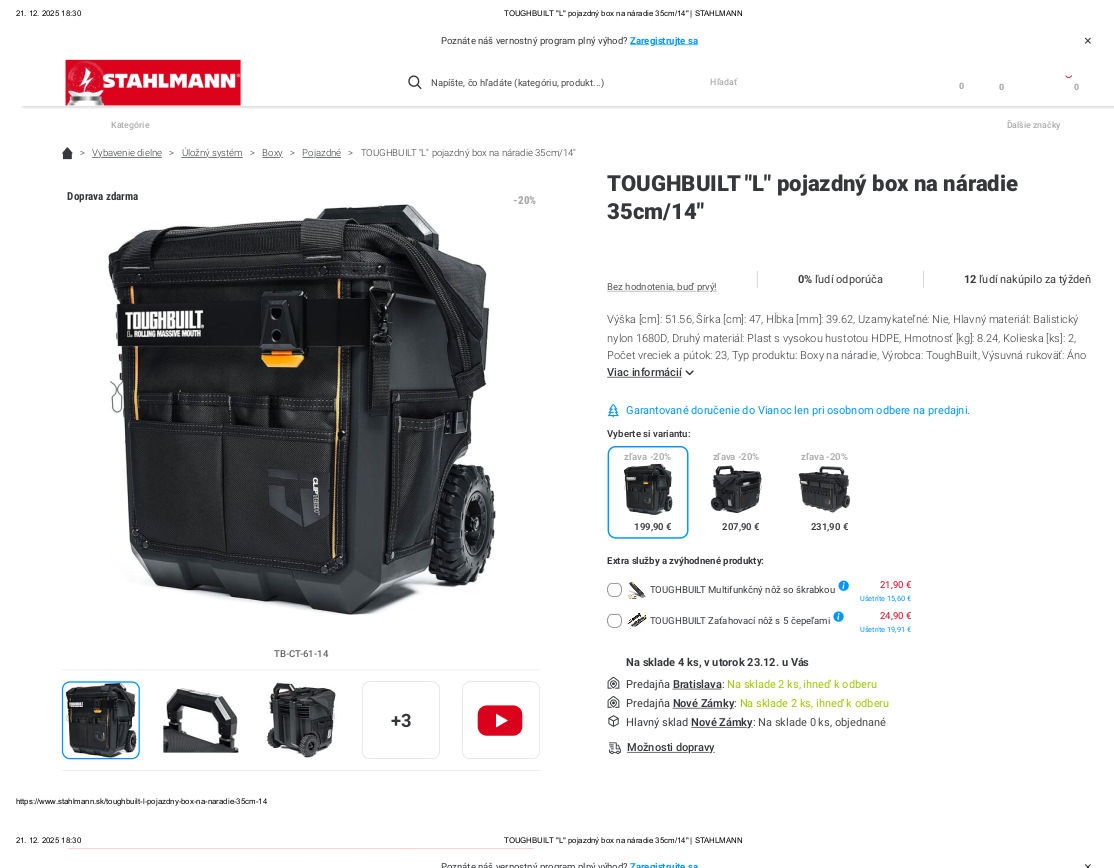 Toughbuilt taška na kolieskach - 3