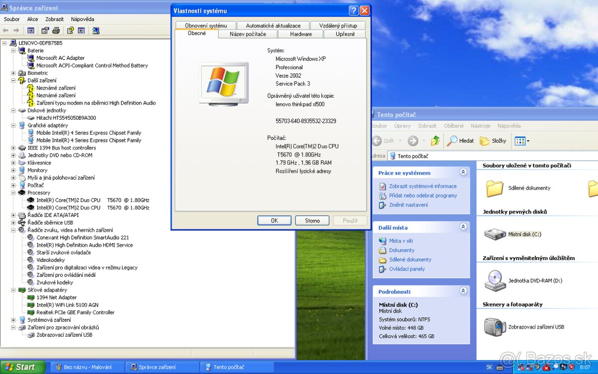Predám notebook lenovo thinkpad sl500 win xp win 7 2jadro - 3