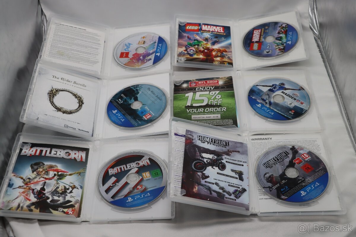 Balík PS4 hier (v PS3 obaloch) – 6 titulov, funkčné disky - 3