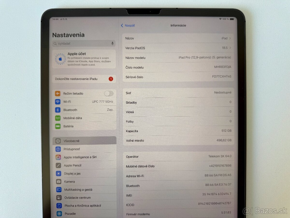 PREDAM/ VYMENIM IPAD PRO 12,9 M1 CELLUAR 128GB/ TOP STAV - 3