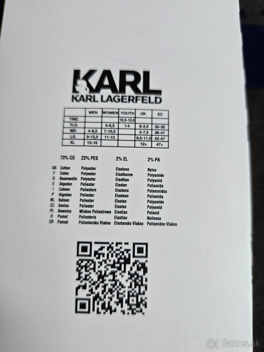 Predám 6 párov unisex ponožky Karl Lagerfeld - 3