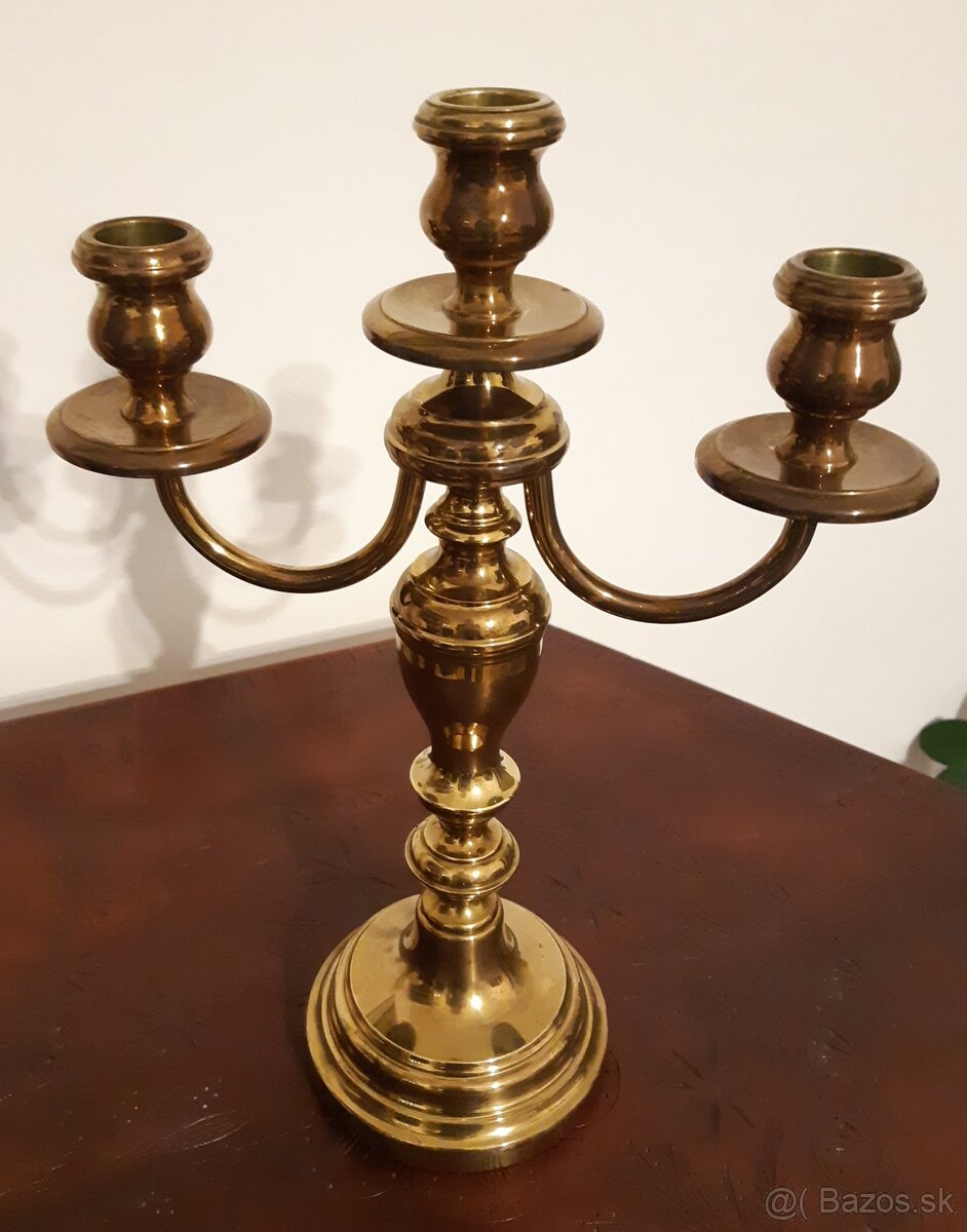 Retro mosadzny svietnik - 3