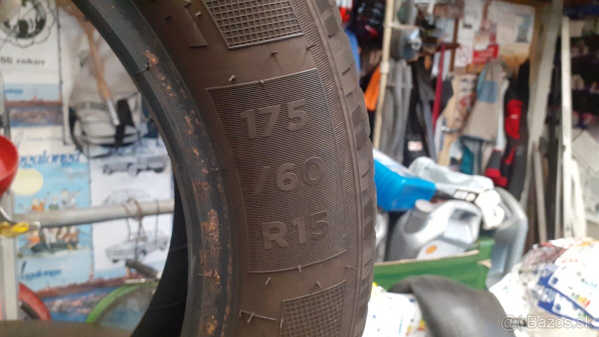 Predám 175/60R15 Kleber celoročné 3x - 3