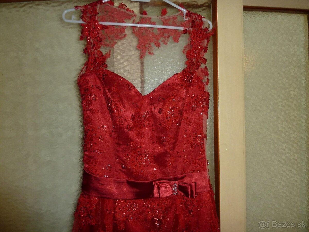 Spoločenské šaty červene - 3