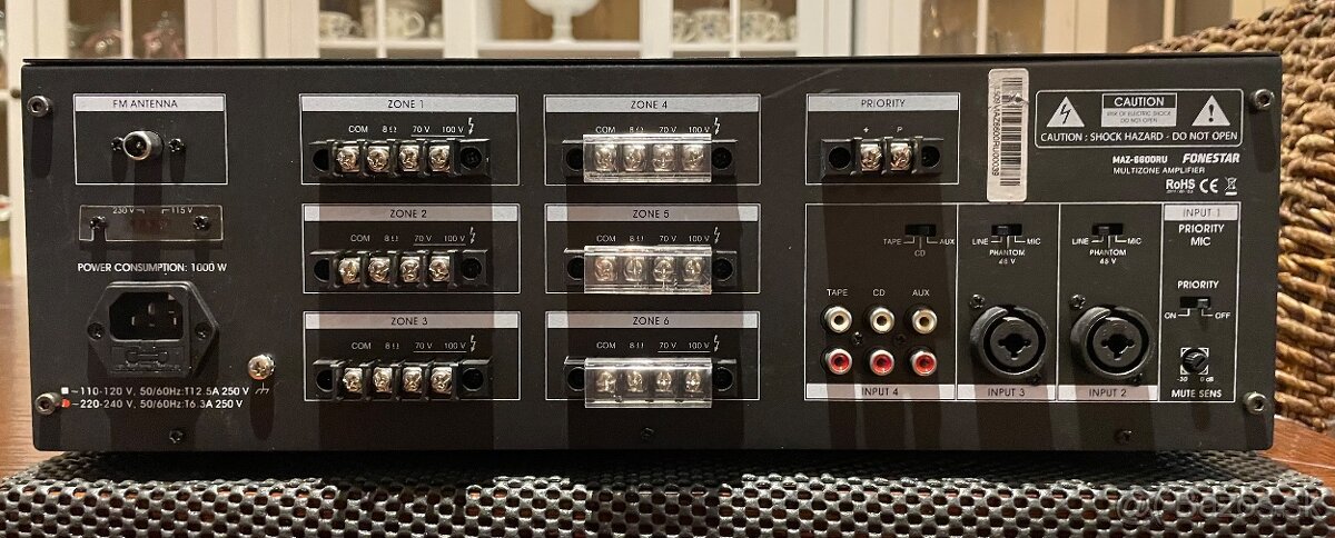 Fonestar MAZ6600RU multizónový zosilňovač - 3