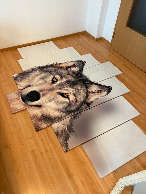 7 dielny obraz na stenu VLK - 3