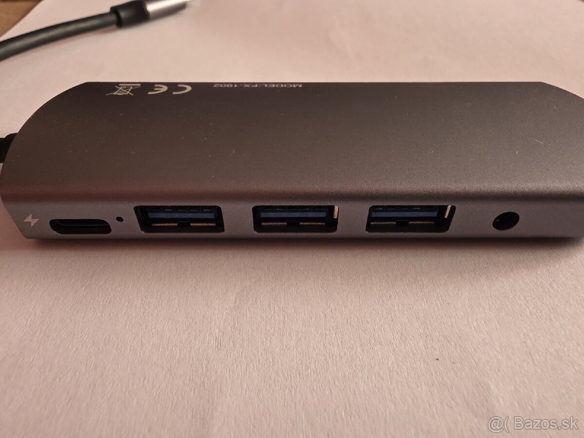 🔌 Predám: USB-C Hub FIXED FX-1902 - Multifunkčný adaptér - 3