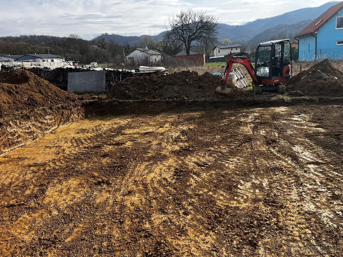 Zemné a výkopové práce, Minibager, nákladná doprava bager - 3