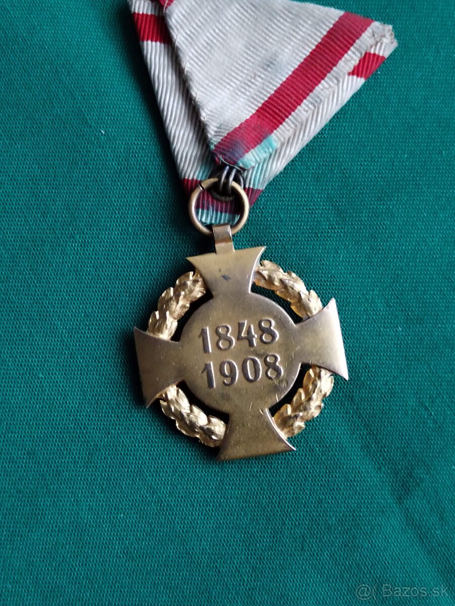 Vyzn, RU-FJI, vojenský jubilejný kríž 1908 Franz Jozef. - 3