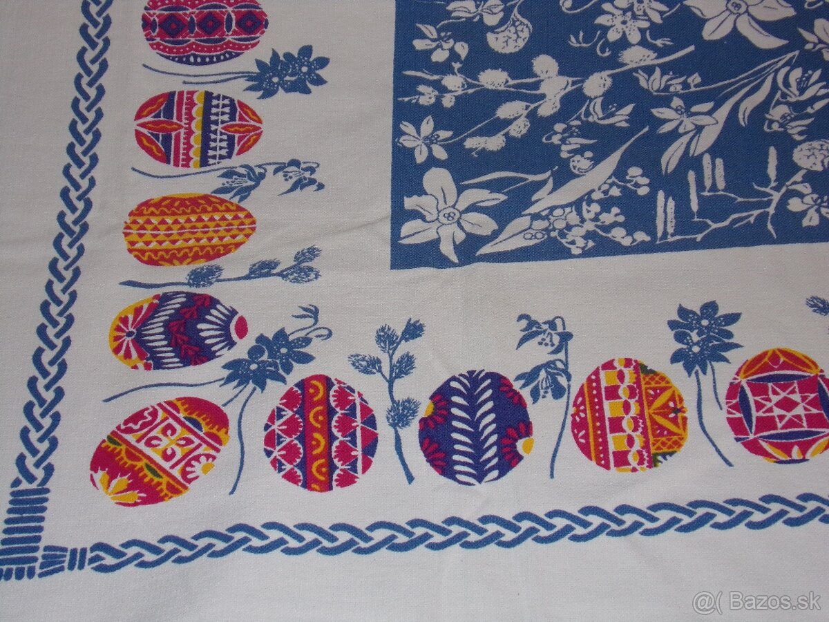 Retro VEĽKONOČNÝ OBRUS - nepoškodený - 3