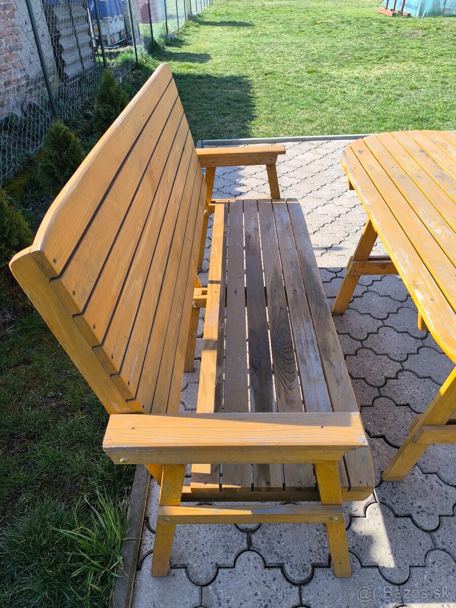 Záhradné sedenie drevené - 3