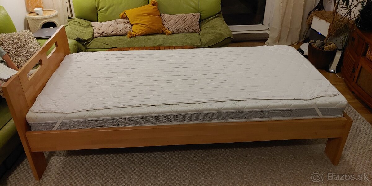 Dubová postel masivne drevo 210cm. - 3