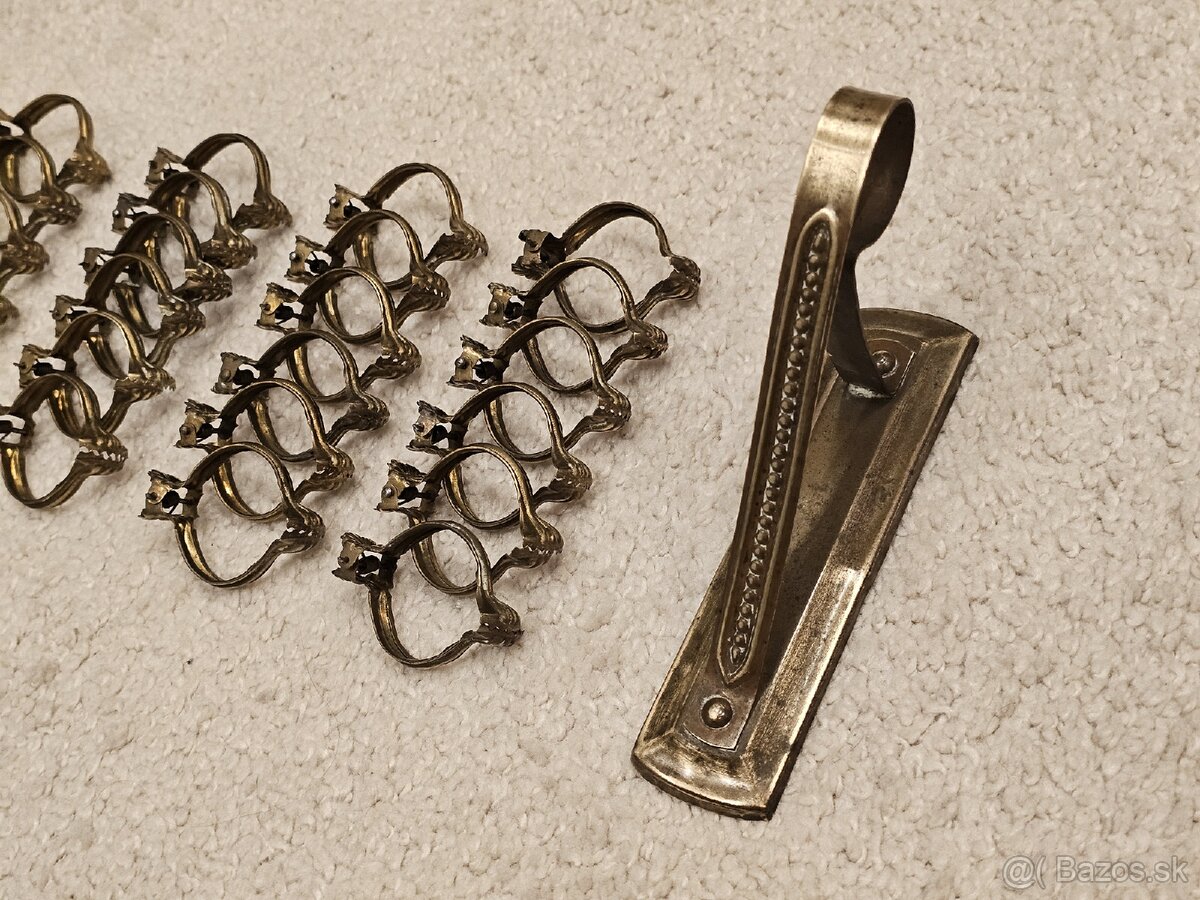 Mosadzná garníž so štipcami - 3