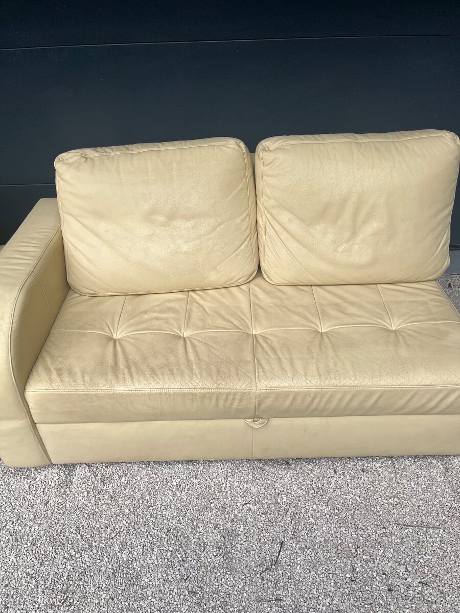 Rohova roztahovacia kožená sedačka - 3