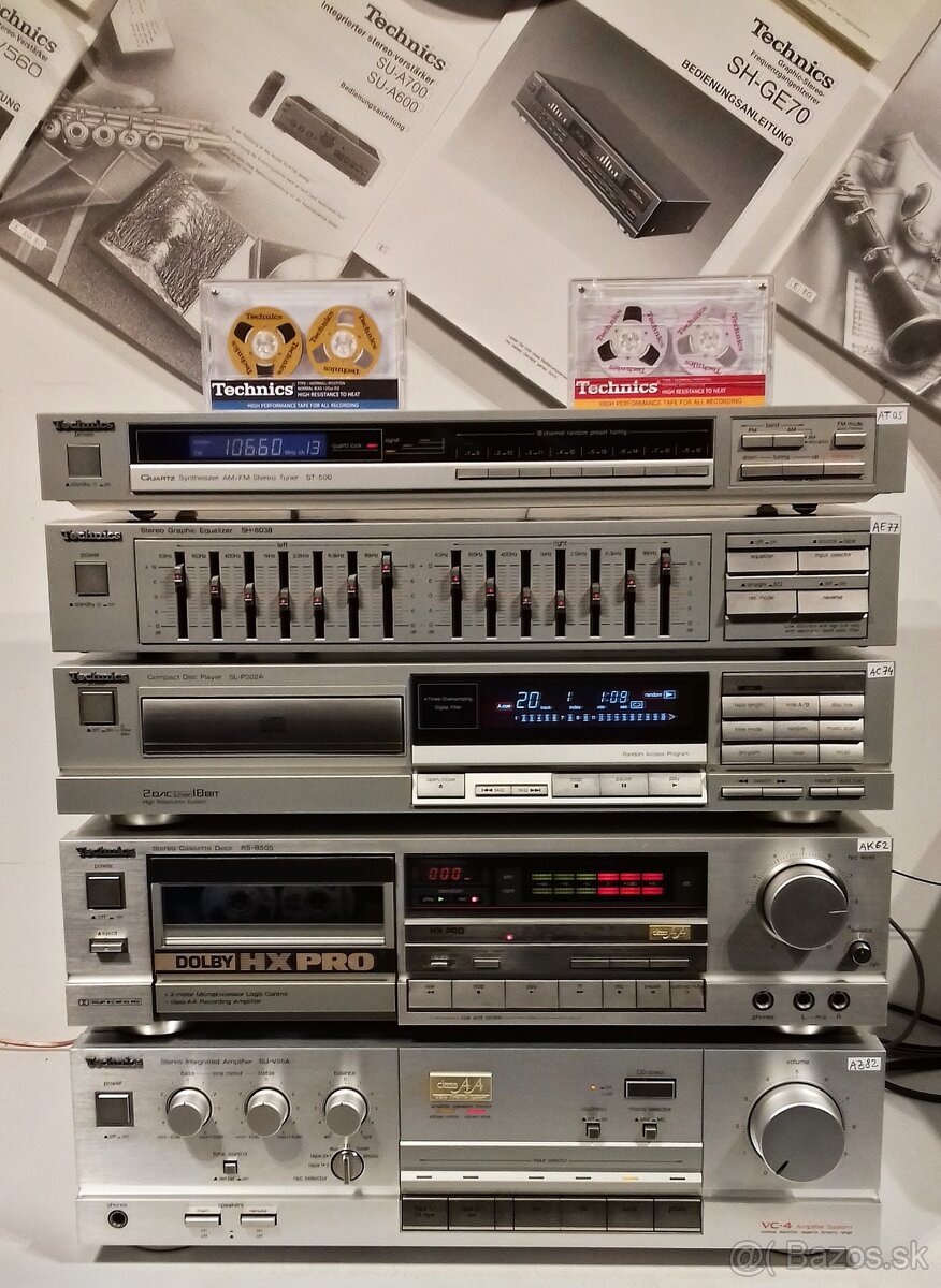 Zostava TECHNICS tuner, equalizer, CD, deck, zosilnovac= A05 - 3