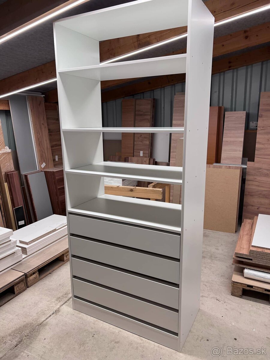 Predám šatníkové regále - úplne NOVE - DEKOR - Biela - 3