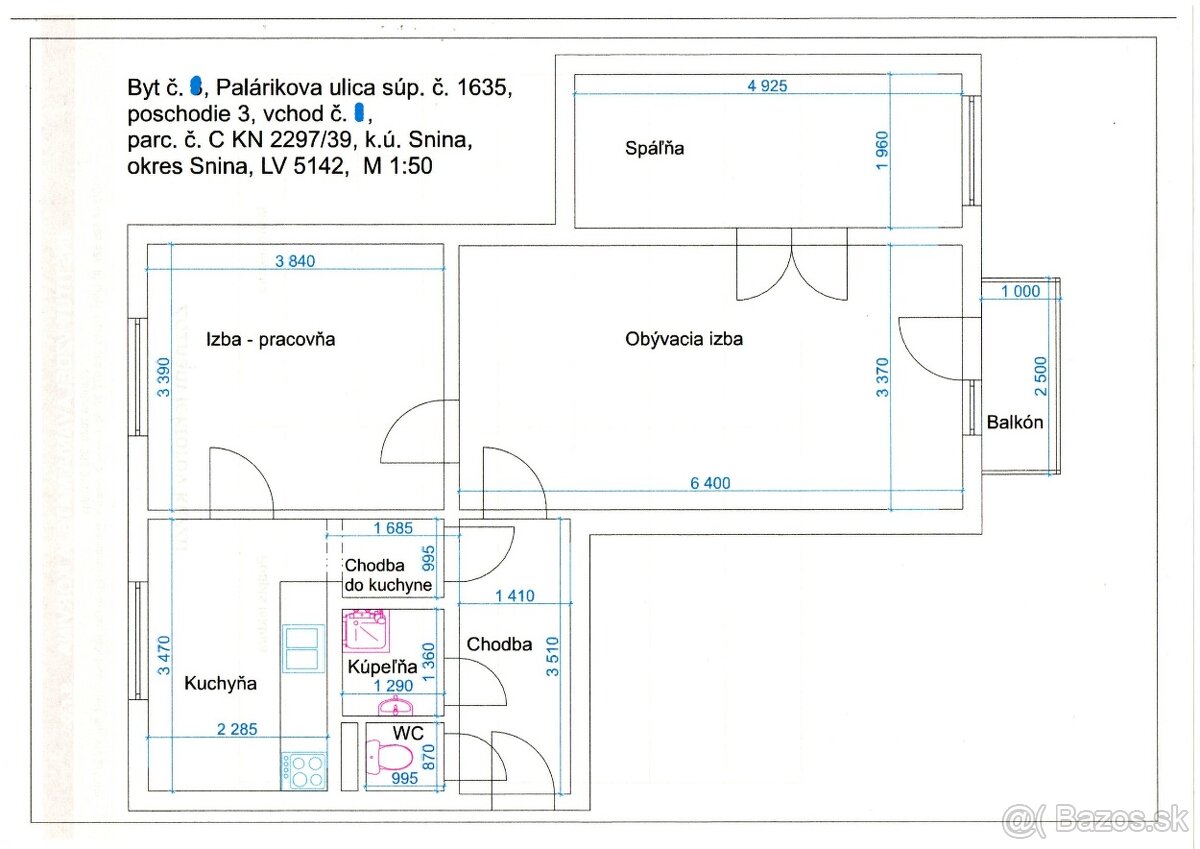 Predám 3-izbový byt - 3