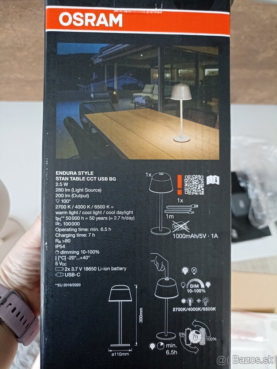ENDURA STYLE STAN TABLE Outdoor lampa - 3