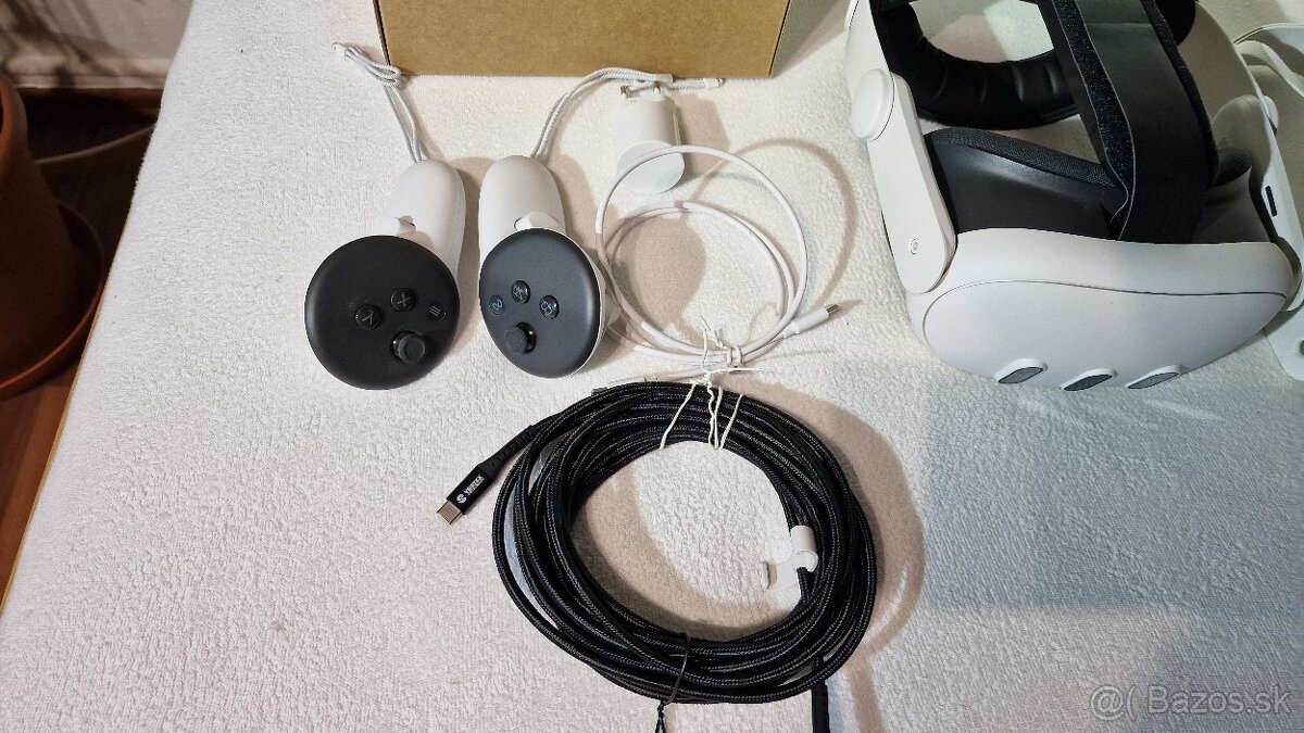 Meta Quest 3 512gb + Vortex Remienok + 5m Cable - 3