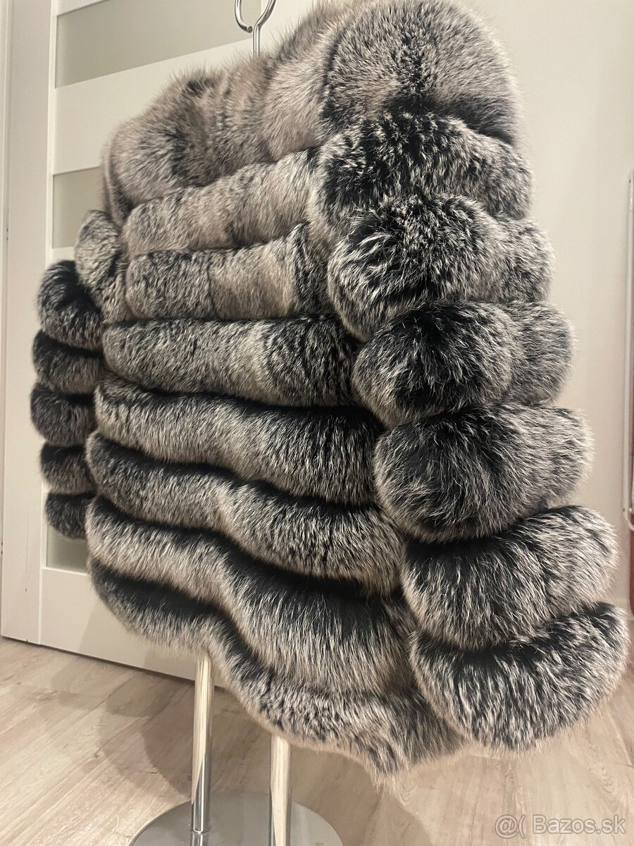 Kožuch z lisky 4v1 aj ako vesta, dlhe rukavy - 3