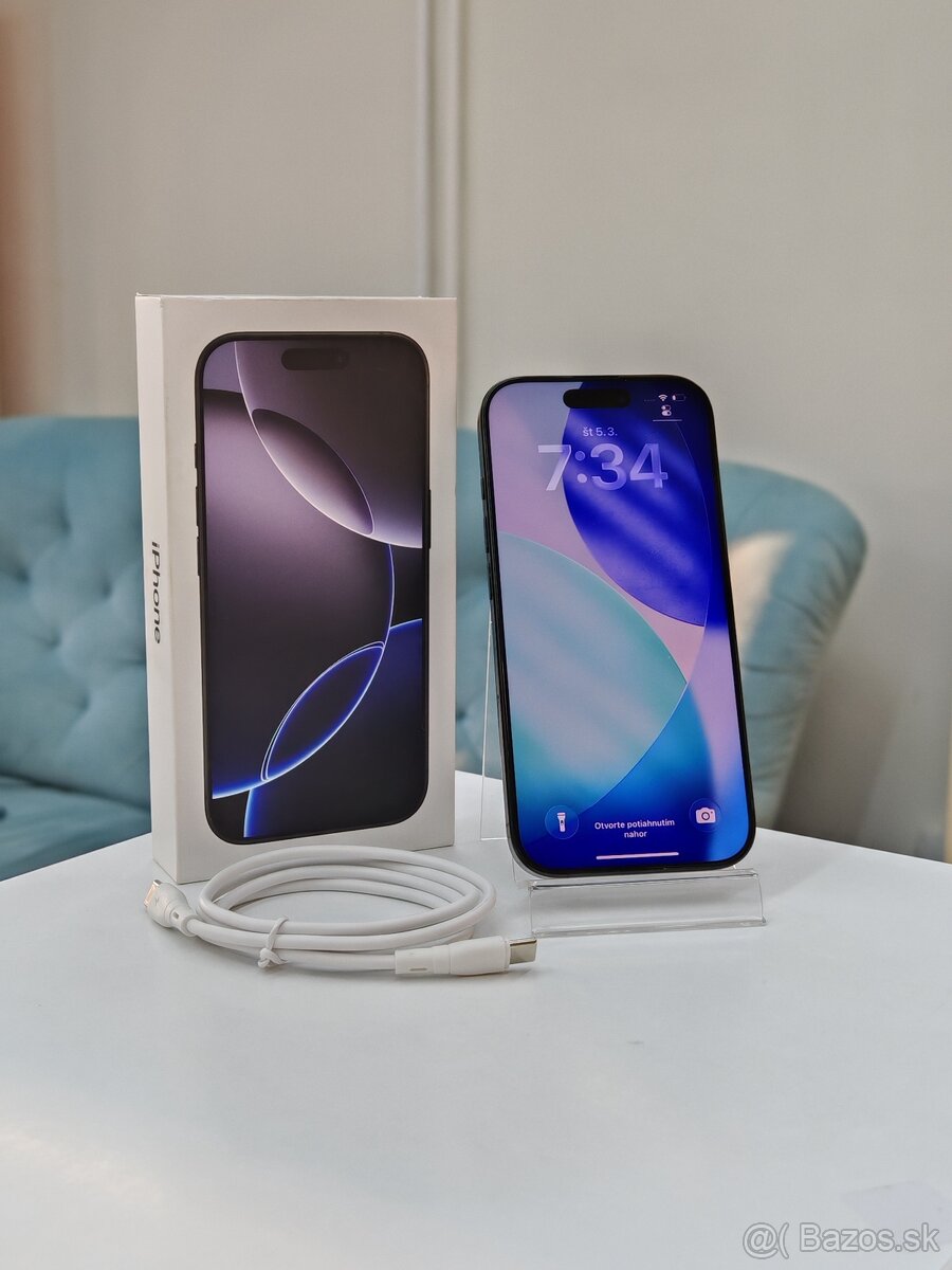Apple iPhone 16 Pro 128GB Black Titanium | VYNIKAJÚCI STAV - 3