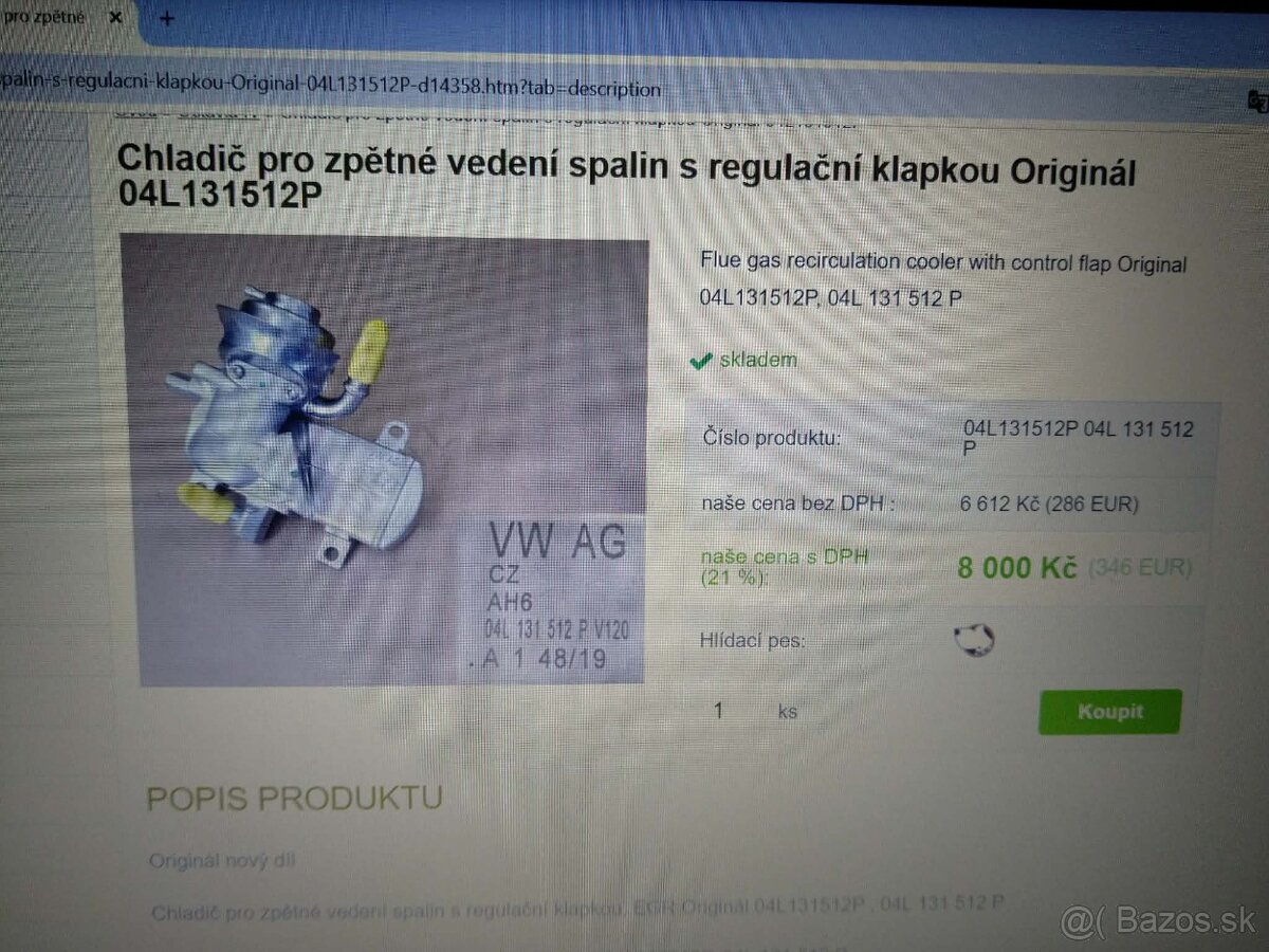 EGR originál VW,ŠKODA,SEAT,AUDI. - 3