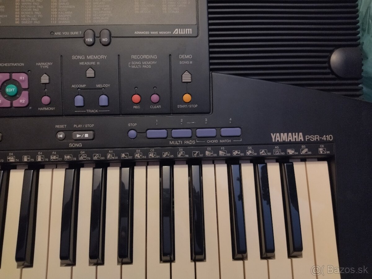Predám Yamaha PSR 410 - 3